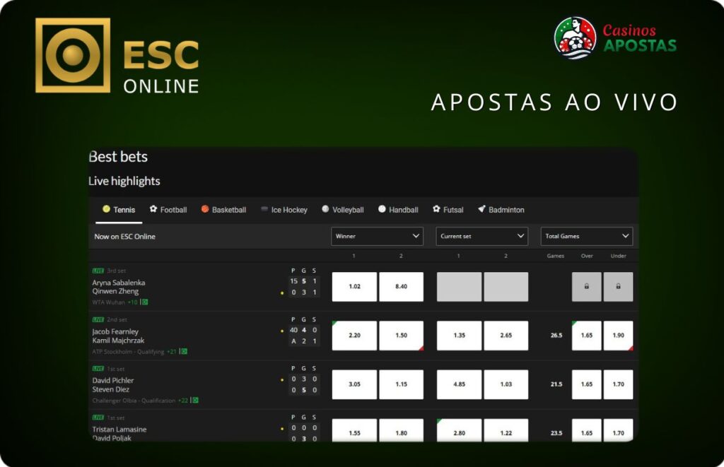 esc casino Apostas ao vivo