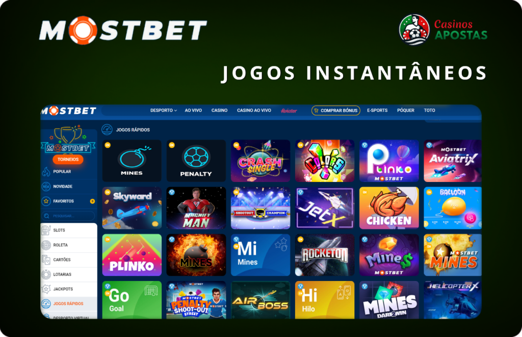 Jogos instantâneos no Mostbet