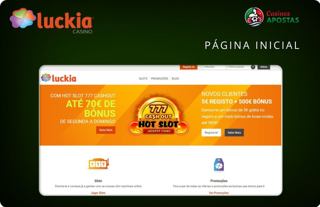 Luckia home page