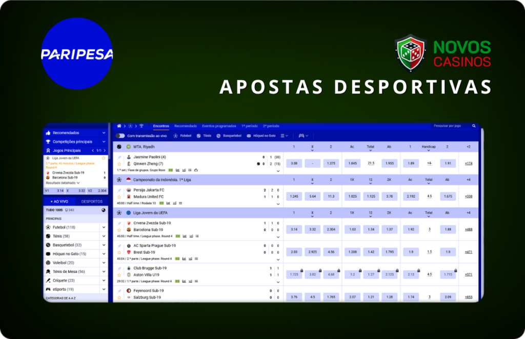 Apostas Desportivas Paripesa - Faça suas apostas nos esportes favoritos com a Paripesa e aumente sua emoção no jogo!