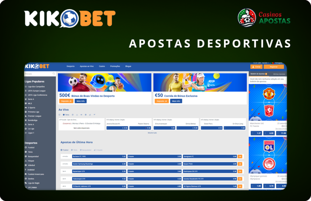 Apostas desportivas na Kikobet