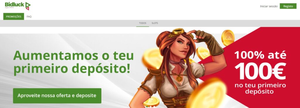 Bónus e promoções na Bidluck