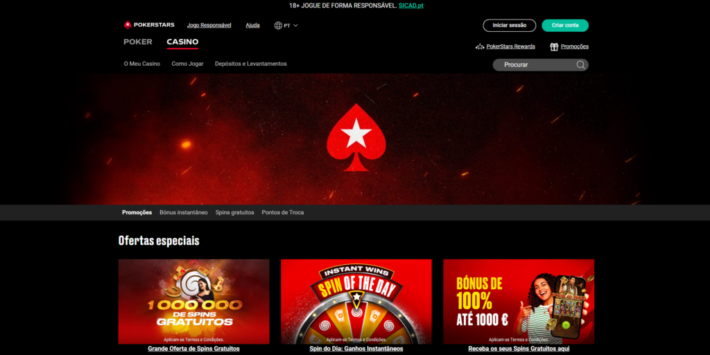 Bónus e promoções no casino PokerStars